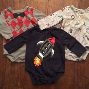 Set of fall onesies